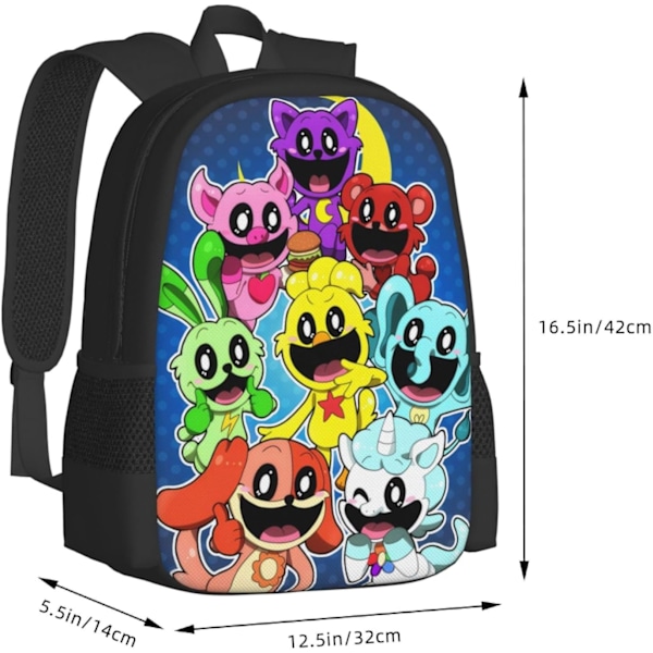 Game Time Kapittel 3 Smilende Critters Skoleveske Tredelt Sett Student Ryggsekk (Stil 1)
