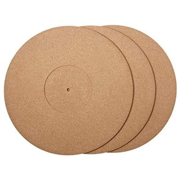 3 stykker kork platespillermatter med høy kvalitet for vinyl Lp platespillere Audiophile Reduser støy