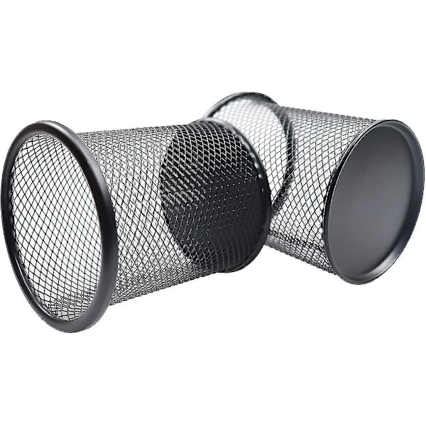 Pennställ Mesh Pennahållare Metall Pennahållare För Skrivbord Kontor Pennorganisatör Svart, 2-pack
