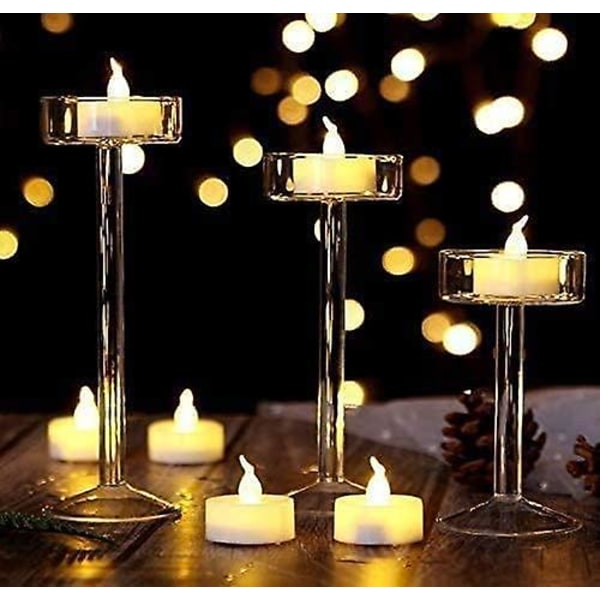 24 st LED Flamlösa Klara Flimrande Ljus För Hem Batteridrivna Dekorationer För Jul, Julgran, Påsk, Bröllop, Fest