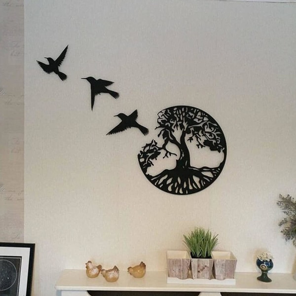 WABJTAM Metal Wall Art, Tree of Life Art, Metal Tree Family Sign, Wall Decor, Home Decor