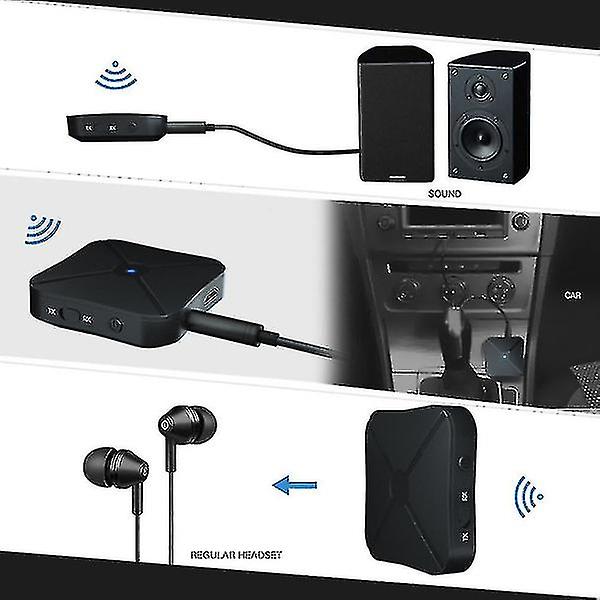 Bluetooth-sendermottakeradapter 2-i-1 trådløs lydkonverter