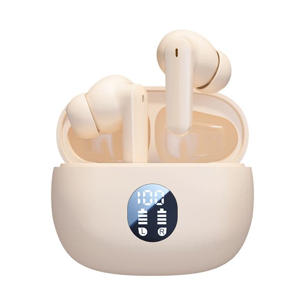 Bluetooth-headset-ørepropper med stor basstereolyd, letvægts in-ear-pasform, IPX7, til iPhone, Android, Pad, sport (Khaki)