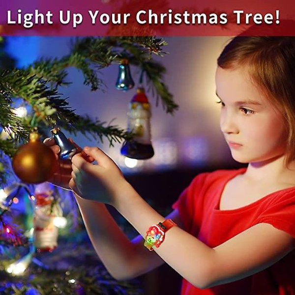Joulun valot rannekorut 6 tyyliä Christmas Light Up rannekorulelu joulusukkahousuihin ja joulujuhliin