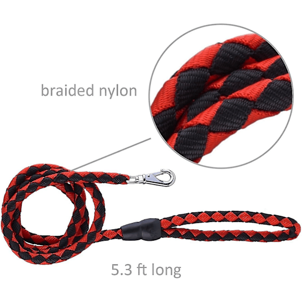 Halsband Koppel Sele Set Justerbar Icke Dragande Ultra Lång Ledning 63\" Heavy Duty Träningsset 3 Pack Hög Synlighet Ingen Kvävning