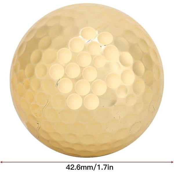Hälsoutrustning Öva golfbollar Guldplätering golfboll 4st, dubbla lager slitstark golfboll för övning Present dekoration och faktiska spel,