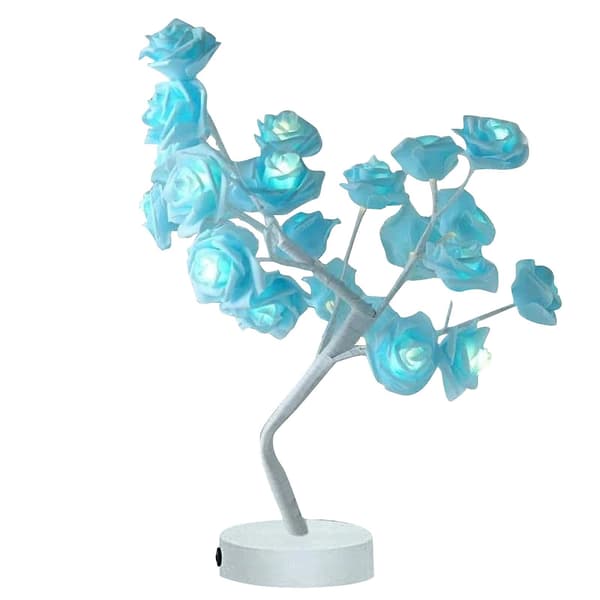 Vacker rosbukett LED-träd bordslampa lampor fest bröllop heminredning present