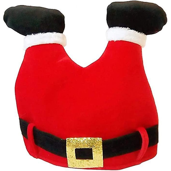 Ghyt Julehatter Voksne Hat Tre For Down Upside De Navidad Trees Santa- Funny Novelty Røde bukser