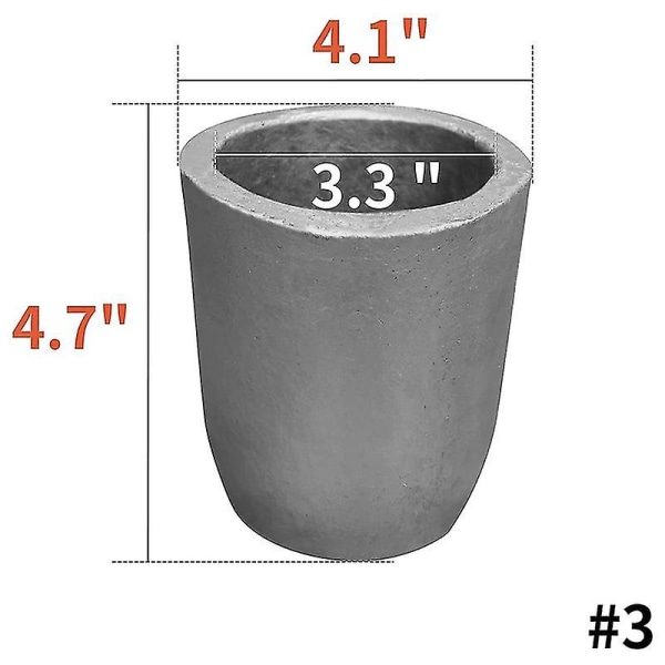 NR. 3 Silisiumkarbid-grafittdigler, digler for smelting av metall, tåler, smeltingstøping raffinering