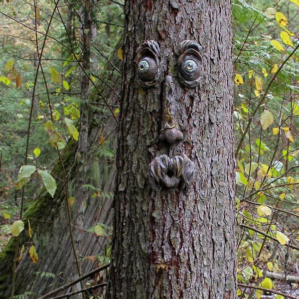 Bark Face Ansigtsfunktioner Dekoration Påske Udendørs Rekvisitter eierfarben ostern D