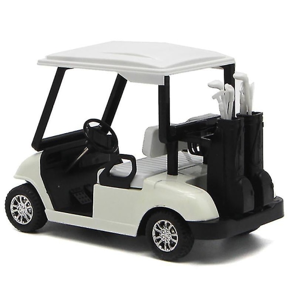 Alloy Golf Cart Ajoneuvomalli Diecast Pull Back Automalli Lasten Keräilylelu (Valkoinen)