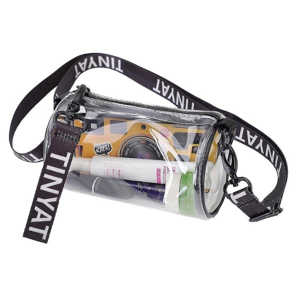 Vanntett Pvc Jelly Bag Dame Crossbody Bag Mini Sylinder Mobiltelefon Bag (flere alternativer) (hvit)