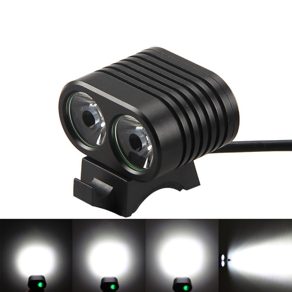 8000 lumen Xm L2 LED sykkellys foran sykkel frontlykt hodelykt svart (1 stk)