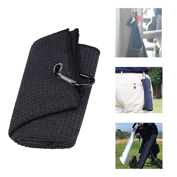Golfkøllebørste- og håndklerengjøringsmiddel med løkkeklemme for å henge på golfbagen Køllesporballrengjøringsverktøysett utendørs