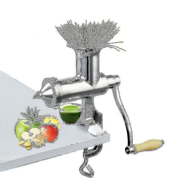 Srbtv-hand Rostfritt Stål Vetegräs Juicer Manuell Auger Långsam Press Frukt Vetegräs Grönsak Apelsinjuice Extraktor