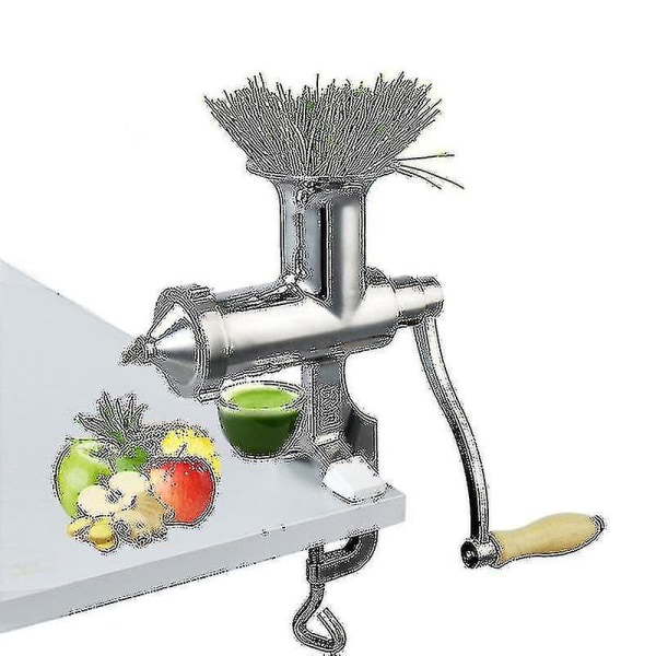 Srbtv-hand Stainless Steel Wheatgrass Juicer Manual Auger Slow Squeezer Fruit Wheat Grass Vegetable Orange Juice Extractor