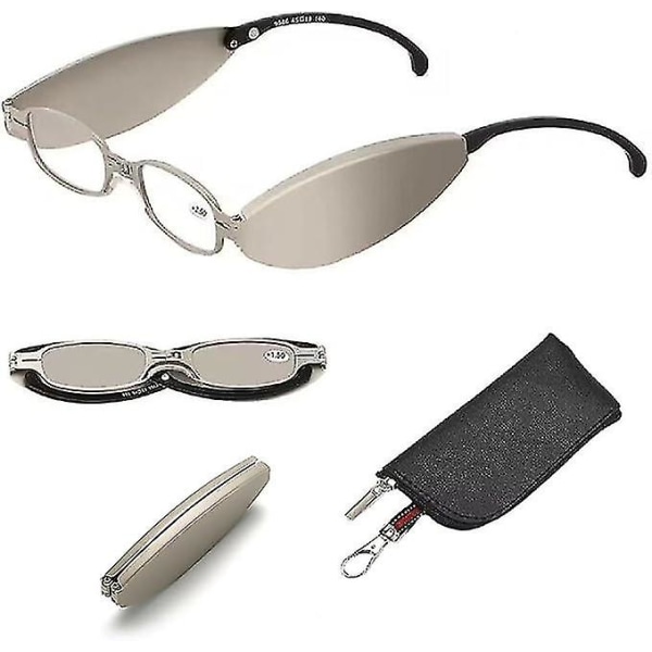 Mini Pocket Folding Portable Reading Glasses, Ultra-light Anti-blue Light Presbyopic Glasses