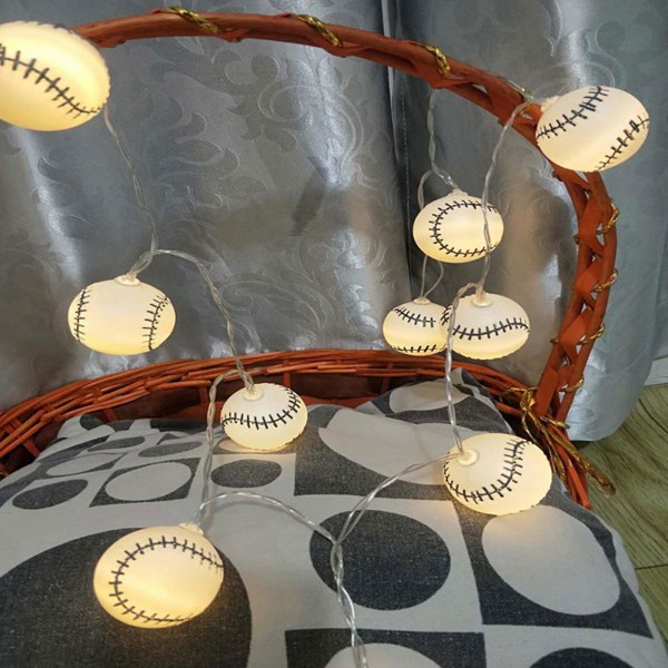 1,5/3M 10/20 LED lyssnore Baseball-formet fe udendørs havefestindretning（B）