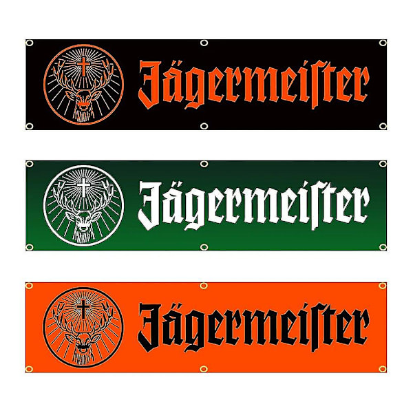 Vorallme 60x240cm Jagermeisters Banner Flagg Polyester Trykt Garasje Eller Utendørs Dekorasjon Gobelin