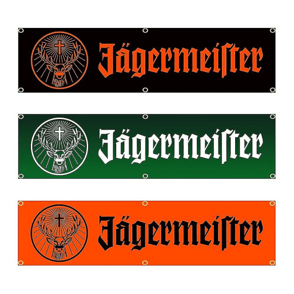 Vorallme 60x240cm Jagermeisters Banner Flagga Printed Garage eller utomhusdekoration Gobeläng