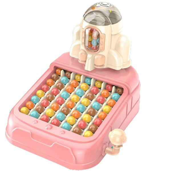 Børneraketfarveboldelimineringslegetøj Forælder-barn interaktivt pædagogisk legetøj (pink)