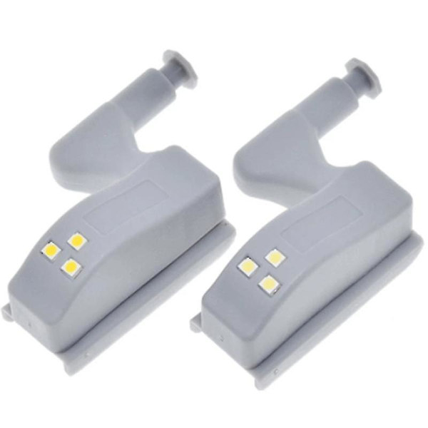 Led hengsel lys skap skap hengsel sensor nattlys lampe for kjøkken induksjonslys Led skaplys (ingen batteri) 16 stk