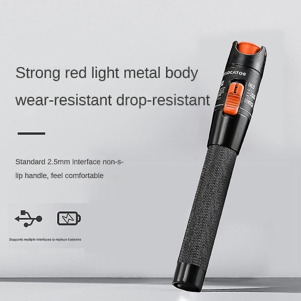 Fibervisuel fejlfinder 10mw, Vfl Fiberoptisk kabeltester Rødt lys Pen Tester Adapt Lc///st In