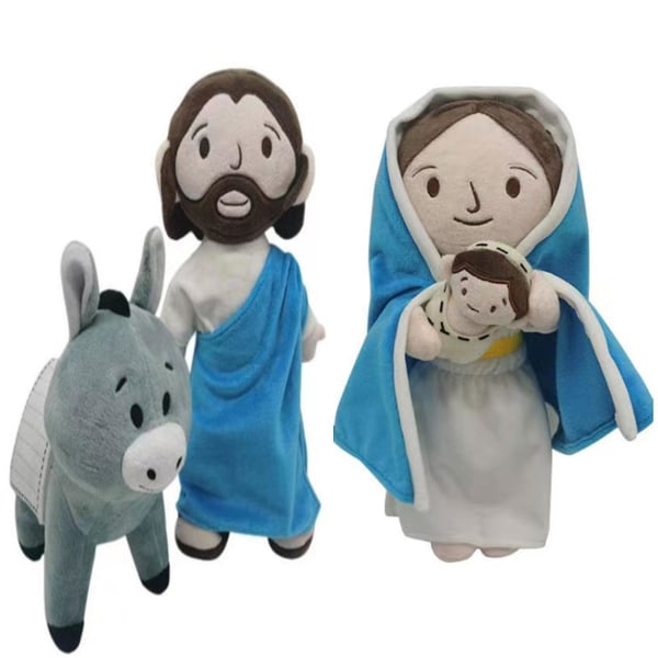 Jomfru Maria Jesus Kristus Plys Religiøst plyslegetøj Blødt figurlegetøj