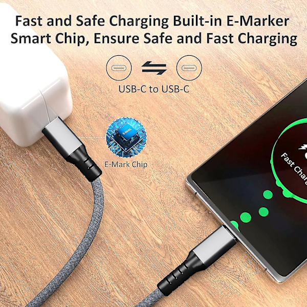 1m latauskaapeli Usb 4.0 Pd 240w, tukee 8k 40gbps punottu yleiskäyttöinen latauskaapeli kannettava Type-c pikalataus datakaapeli puhelinlisävarusteet - Snngv