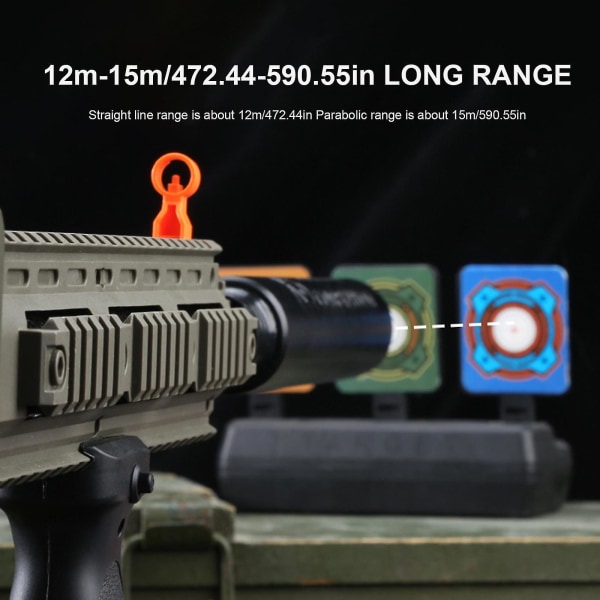 Realistisk legetøjspistol til Nerf Guns Dart Automatisk snigskytteriffel med sigte, skumblaster med 80 blød (rød)
