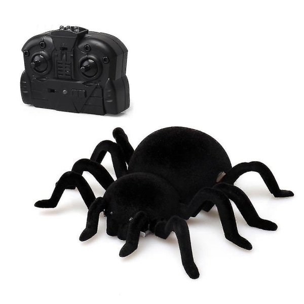 Vægklatre-edderkop-fjernbetjening Uhyggeligt legetøj (sort)