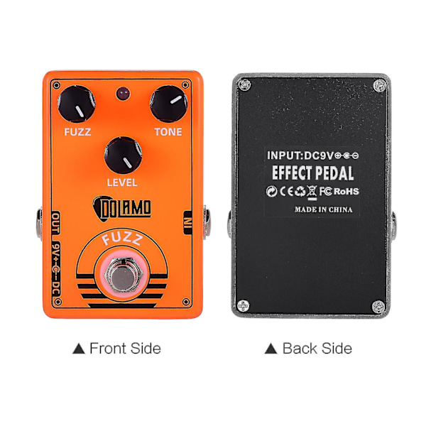 Dolamo D-2 Fuzz-gitarreffektpedal med True Bypass för elgitarr