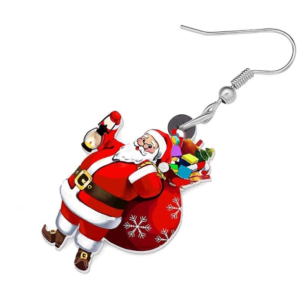 Jultomtens akrylörhängen Tecknad Söta jultomteörhängen Personliga kreativa örontillbehör