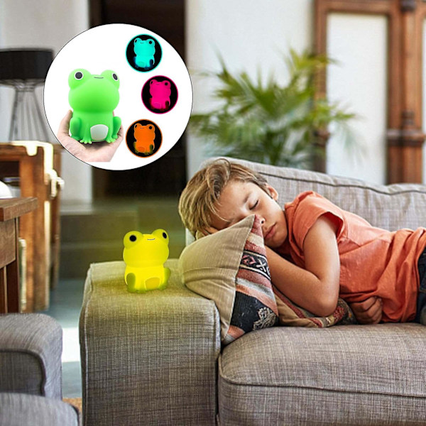 Silikon sovande nattlampa klappsensor uppladdningsbar timing babymatning sovrum nattlampor