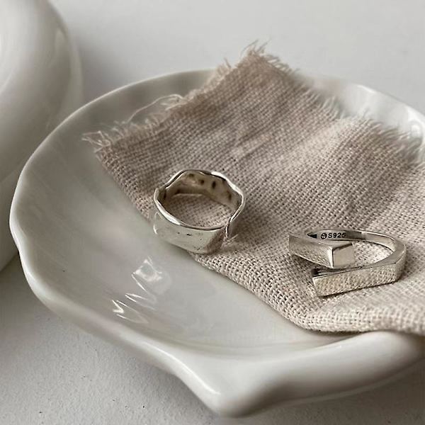 Wabjtam Åben Tå Ringe Sæt Til Kvinder Simple Tynd Bånd Ring Justerbar-2pack