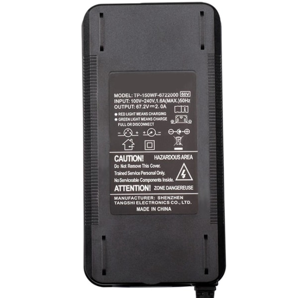 67,2v 2a litiumbatterilader til elcykel 16s 60v litium-ion-batteripakke unicykel-opladning
