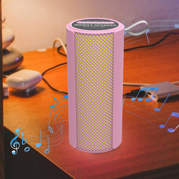 Högtalare med trådlös Bluetooth, fem färgglada ljuslägen, hög volym, hög ljudkvalitet, bärbart ljud, bekväm att bära med sig