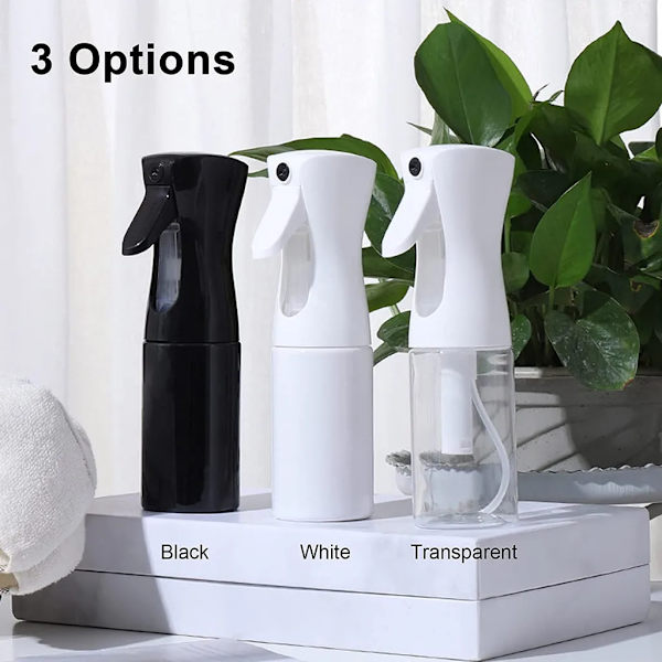 Hårsprayflaska, Layhou 200 ml tom sprayflaska ultrafint dimvattenflaska kontinuerlig spray för frisörsalong plantering rengöring