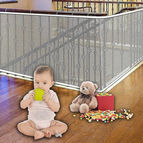 Portaikkoverkko - kisko - Parvekkeen kaide Kaiteista suojaava portaiden verkko lapsille, lemmikkieläimille ja sisätiloihin
