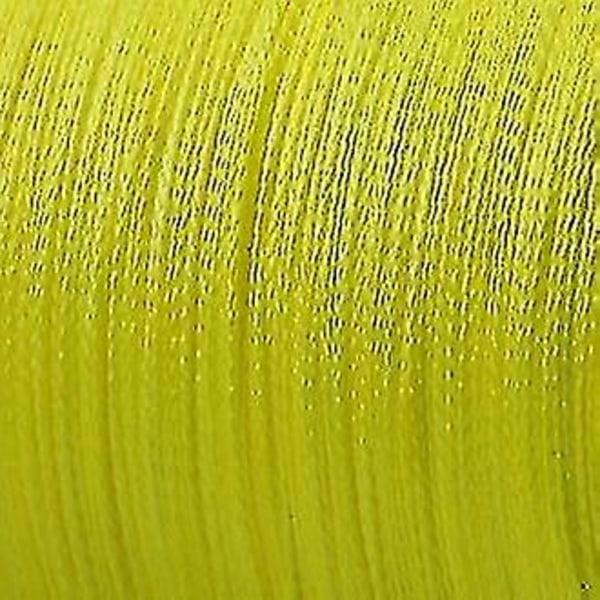 Flettet fiskeline - 4 tråde, multi-filament fisketråd karper liner (gul)