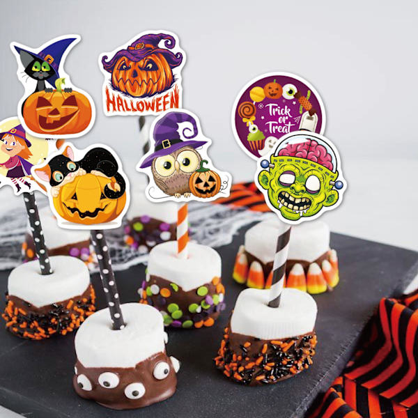 100 stk. klistermærker Halloween klistermærker overraskelse bulk mærkelige græskar skelet klistermærker blandet pakke seje ting under 20 dollars klistermærkepakker til chil