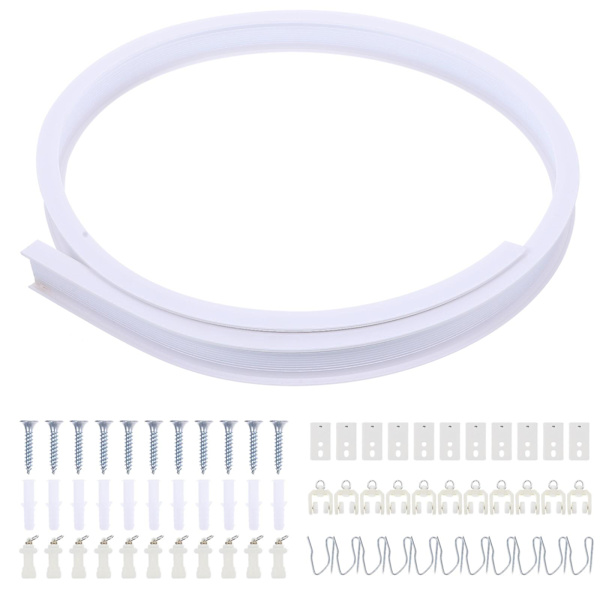 1 Set Takgardin Skena Flexibel Gardinskena Spår Böjbar Gardinskena Kit