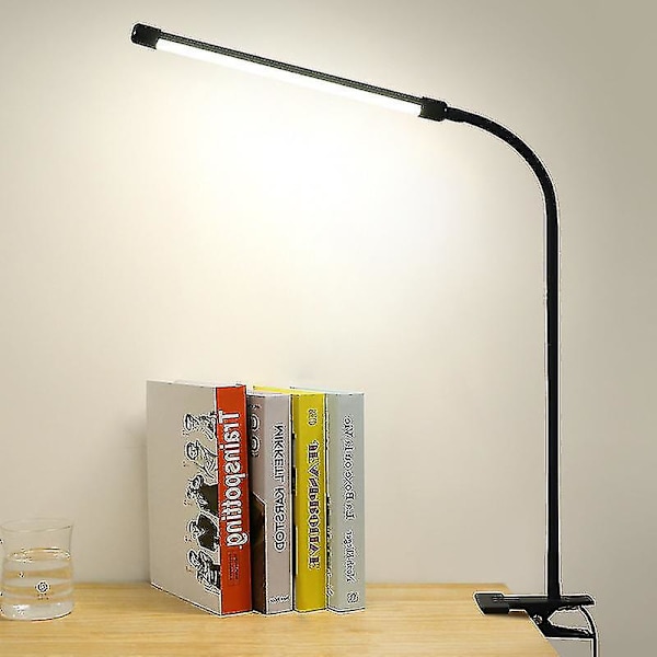 Skjønnhetslampe, brodert lampe, langarmet skrivebordslampe, negllampe, belysning, øyebeskyttende klips skrivebordsarbeidslampe, gulvmontert LED-lampe