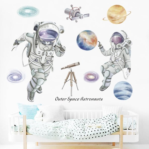 Avtagbar Väggdekal Heminredning Renovering Astronauten 88cm*82cm