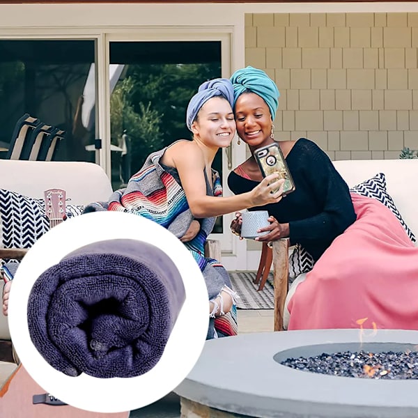 Mikrofiberhandduk för hårtorkning, superabsorberande, (grå)