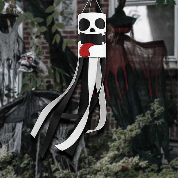 Halloween sæt Ghost Trachea Hængende Flag Ghost Ghost Flag Vandtæt Ghost Outdoor Festival Dekorationer (1 stk-som billede 1)