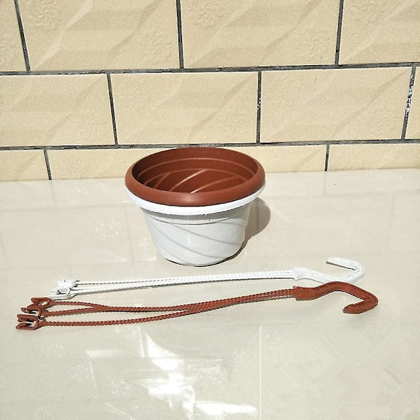 4-pack hängande planterkorg inomhus/utomhus hängande blomma（VIT）