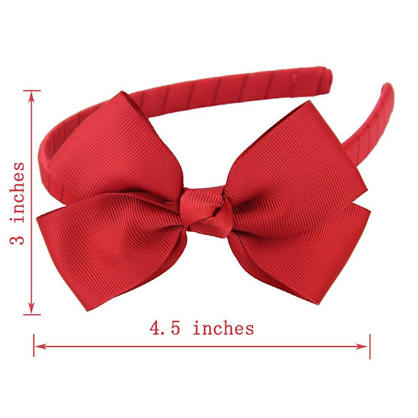 GHYT Tyttöjen Boutique Grosgrain-nauhat hiuspantoja rusetteilla (6 kpl)