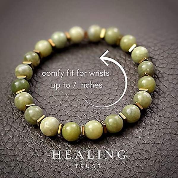 GHYT Grön Jade Armband Herrar Damer Entreprenör Business Lycka, Pengar Attraktion Chakra Armband, Dam Armband Pärlor, Maximal Pengar Rikedomen Överflöd