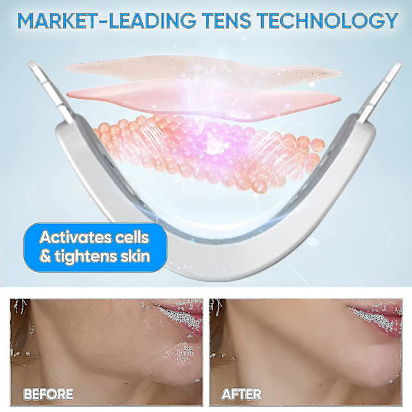 Dubbelhaka Reducer Maskin, Ems Ansiktslyft Maskin, Elektrisk V-face Shaping Beauty Belt, Stramande Ansiktsmassager